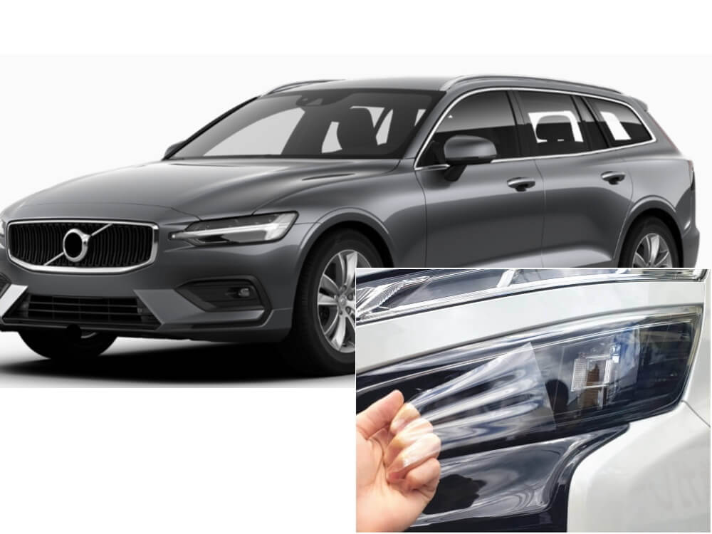 ヘッドライトプロテクションフィルム (ボルボ V60) 車種専用 カット済み 左右セット ヘッドライト保護 ZB420 平成30年9月～