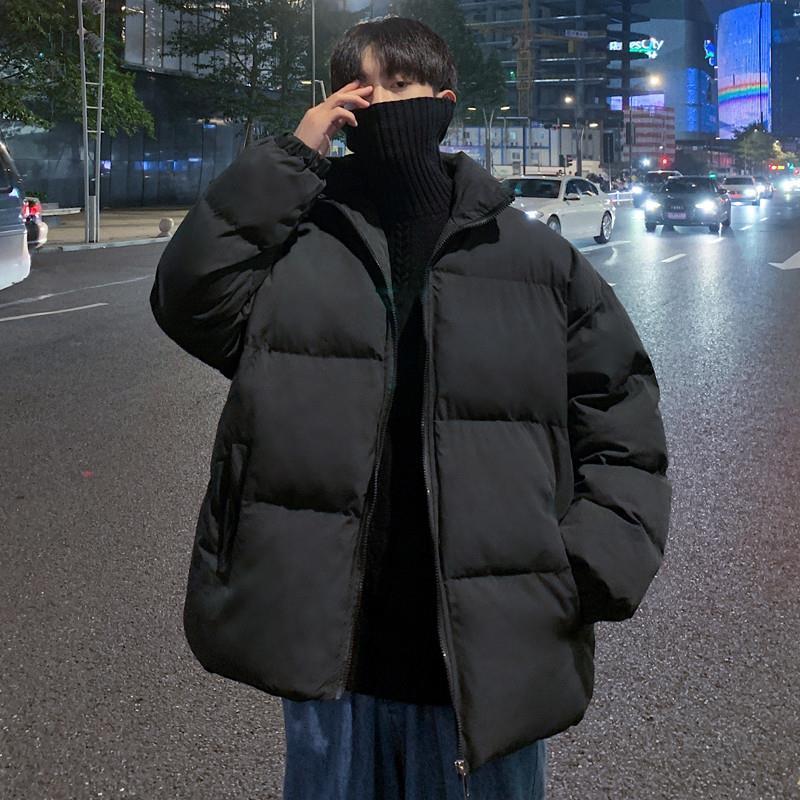 メンズ 厚手 トレンド スタンドカラー 中綿ダウンコート ゆったり かっこいい ダウンジャケット