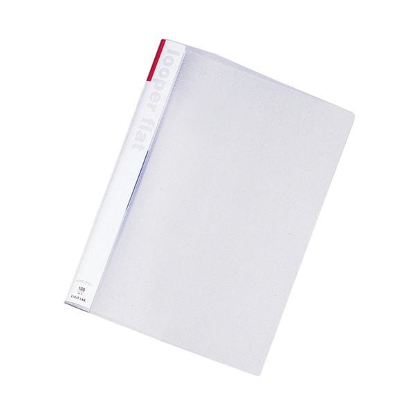 (まとめ)リヒトラブ ルーパーフラット A4タテ2穴 100枚収容 赤 F-52-3 1セット(25冊) (×2セット)