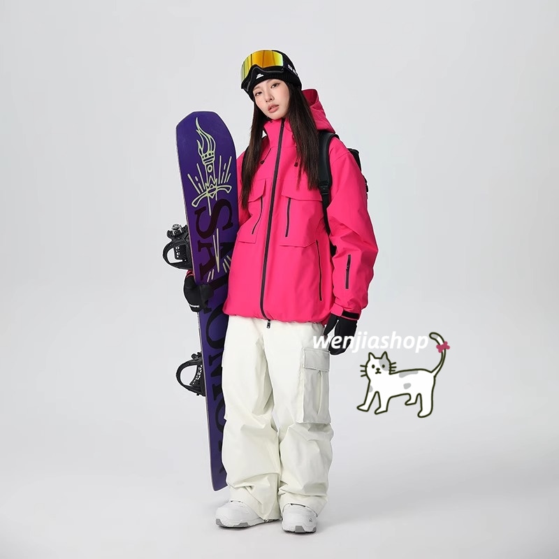 スノーボードウェア 2024 2025 上下セット メンズ レディース ゆったり アウター ジャケット パンツズボン 3Lセットアップ ウィンタースポーツ韓国風防水 スキーウェア スノボウェア
