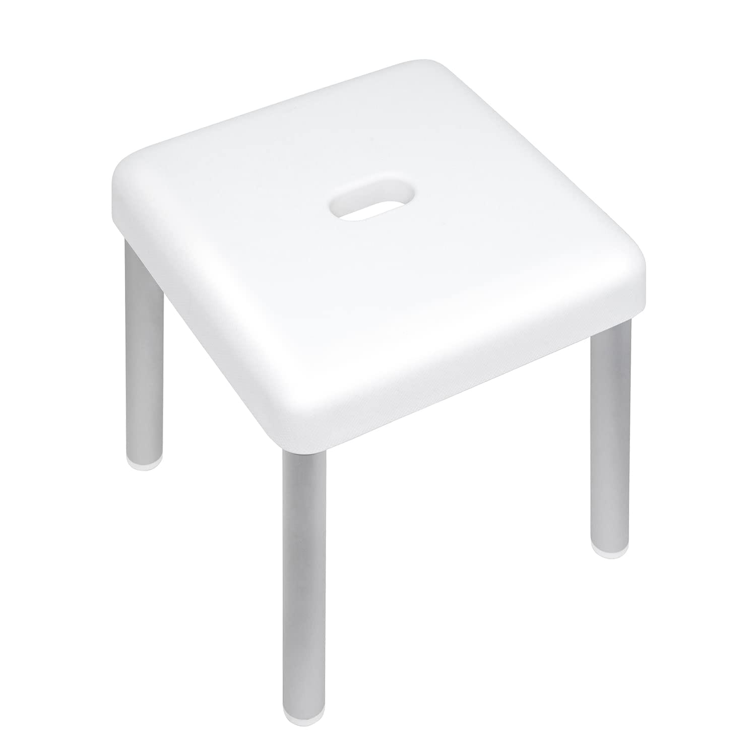 レック DENIM 風呂いす 高さ 30cm アルミ脚 (ホワイト) 防カビ・抗菌剤配合 日本製 B00428