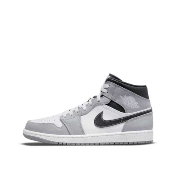 GS エアジョーダン1 ミッド グレー ホワイト 22.5cm Nike GS Air Jordan 1 Mid Grey-White/Anthracite 554725-078 安心の本物鑑