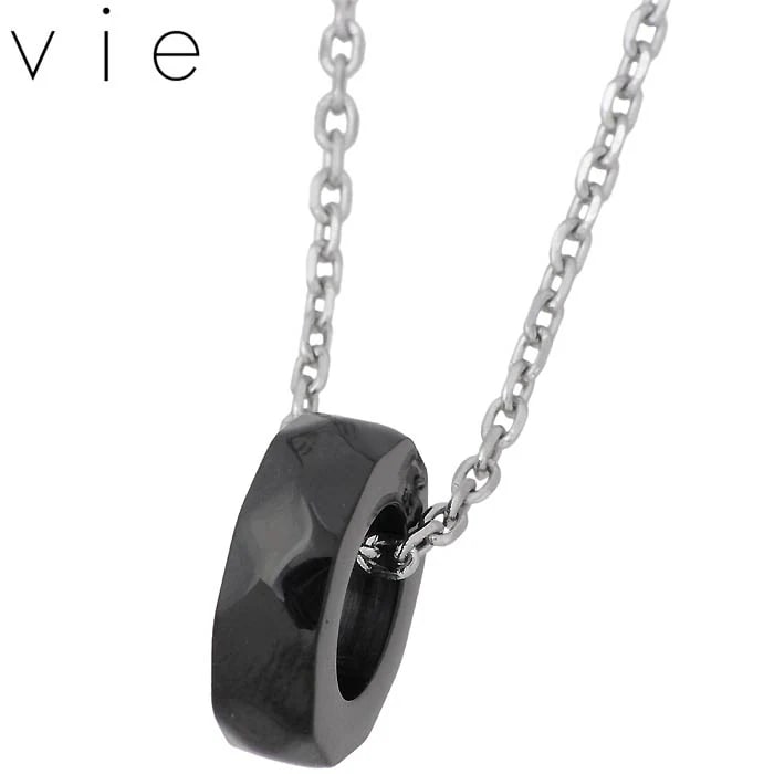 ヴィー vie ステンレス ネックレス メンズ ブラック 金属金属アレルギー対応