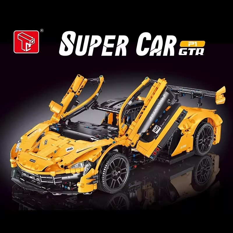 ライトなしタイゴロール マクラーレンスポーツカー組み立てブロックモデル リモコン操作機械セット 小さなブロック 男の子向けおもちゃ