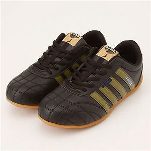 バイカー鋼製 アイアントゥ合皮スニーカー ブラック/ブラウン AR-1760 22cm