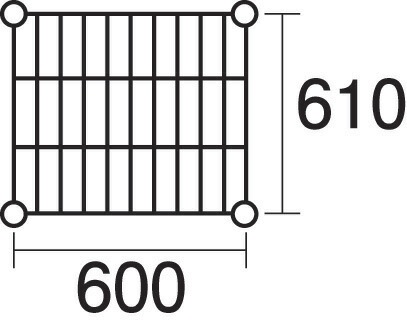 本間冬治工業 304耐冷仕様弁慶ステンレスシェルフ 棚 奥行610x幅600mm 耐冷-610-600