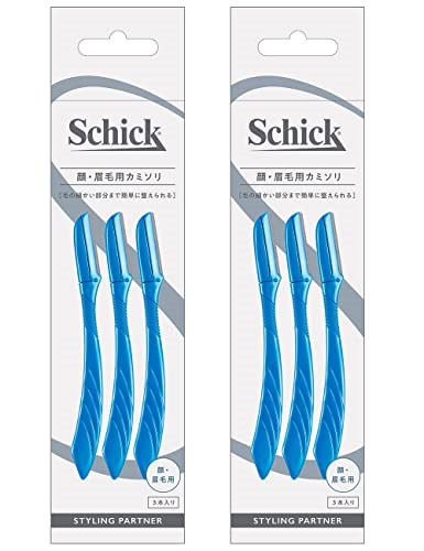 他サイト： Schick(シック) スタイル 顔・眉毛用 カミソリ(3本入) メンズL ディスポ 単品 3個 (x 2)の商品画像