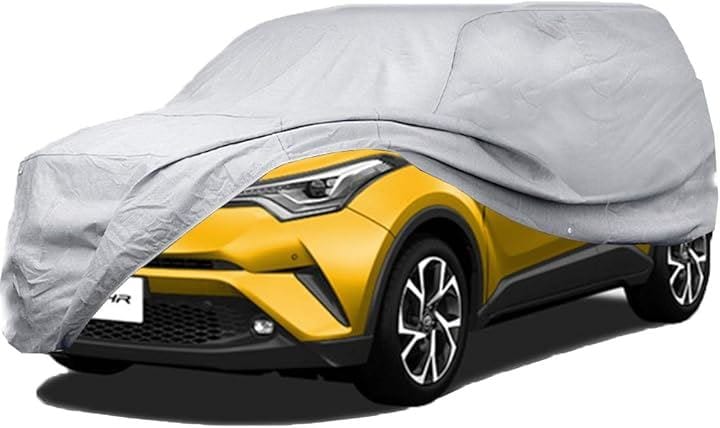 カーカバー SUV ボディーカバー 車カバー ワゴン車 JEEP 自動車 裏起毛 4層構造 防水防塵防輻射紫外線 黄砂 PM2.5 -( シルバー, （約）482x190x152CM) 6,868円