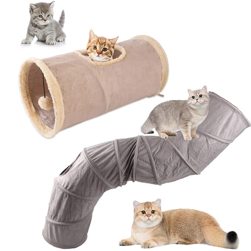 ペットトレーニング猫のおもちゃ子猫のインタラクティブな楽しいおもちゃのための折りたたみ式トンネル子犬と子猫のための退屈なトンネルウサギの遊び