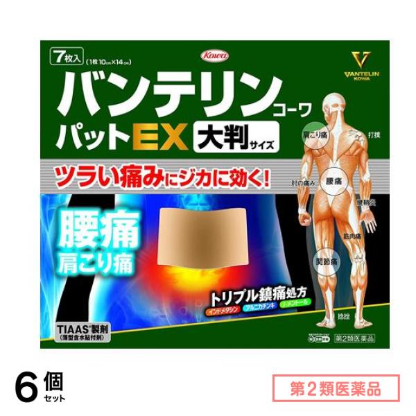第２類医薬品 コーワパットEX 大判サイズ(10×14cm) 7枚 6個セット