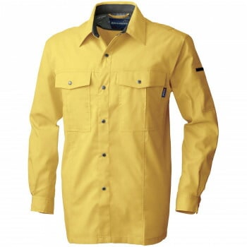 桑和 615 長袖シャツ 4Lサイズ マスタード（92） Absolute GEAR