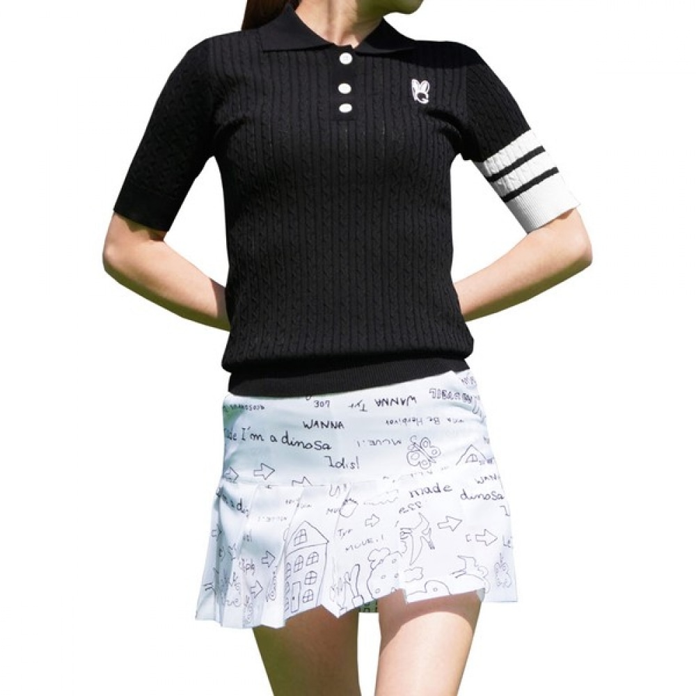 (ラックスゴルフ) ラックスゴルフグリーンクイーンレディースカラー 5パート半袖ゴルフニット GQ3M610W