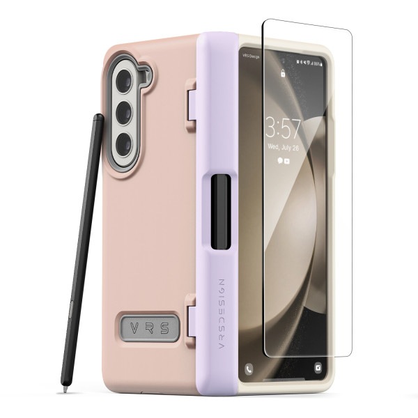 Galaxy Zフォールド5 磁石のない自動ヒンジペンカバーパステルトーンの色を勝手にデュアルシールドビスポークエディション+前面フィルム