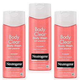 Neutrogena Body Clear Body Wash with Salicylic Acid Acne Treatment to Prevent Breakouts, Pink Gra...