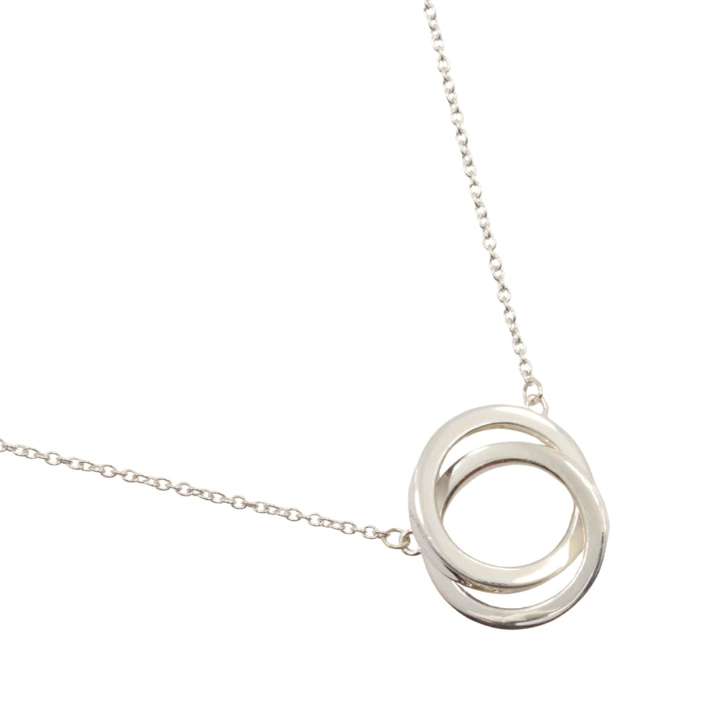 1837 インターロッキング サークル ネックレス シルバー925 約4.7g レディース 中古品 A-ランク