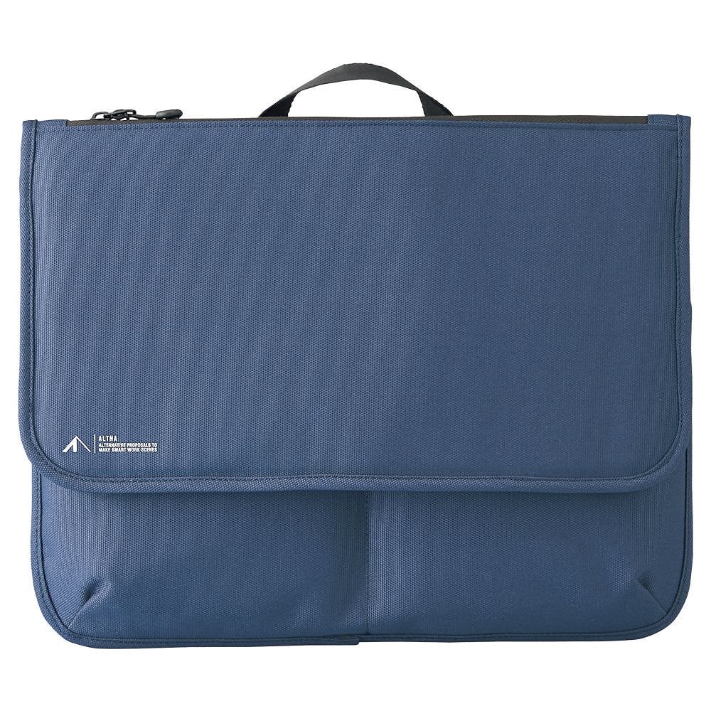 （まとめ買い）ALTNA フラップポーチ バッグインバッグ Lサイズ ネイビー A-7768-11 [x3]