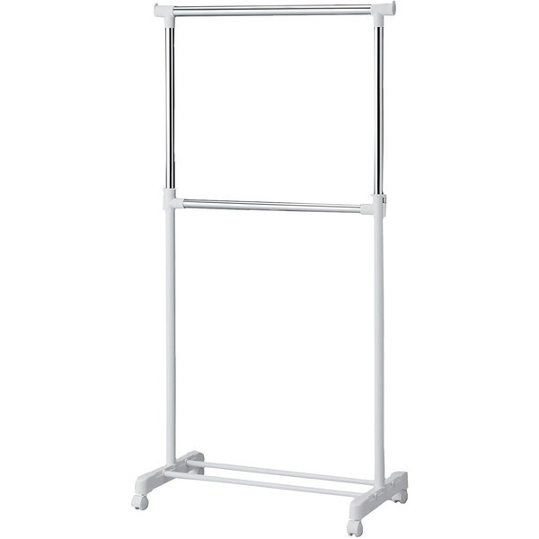 N-8302 2段パイプハンガー シングル ホワイト