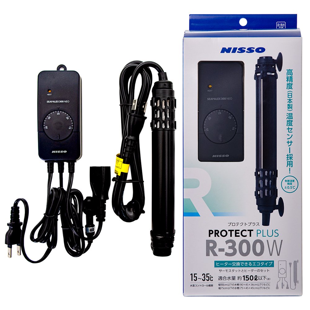 ニッソー　プロテクトプラス　Ｒ－３００Ｗ　ヒーター＋サーモスタット　ー１５０Ｌ以下水槽用　アクアリウム　熱帯魚　水槽　ＣＲＣ10―23―40―50―00