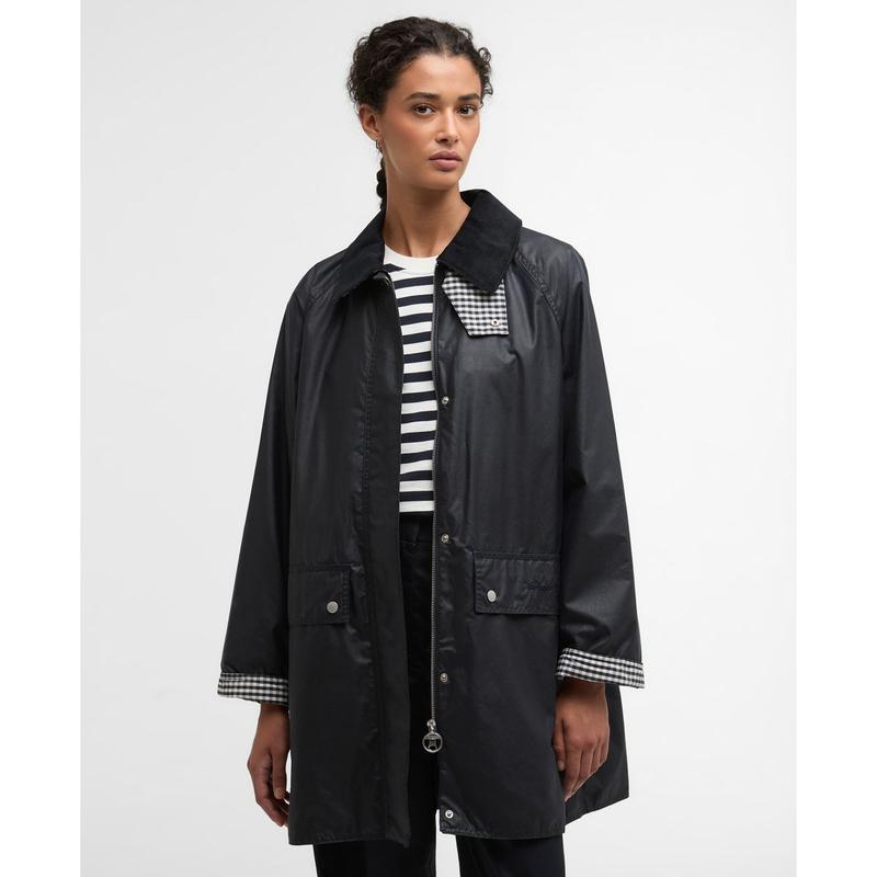 26SS 女性 ネイビー Wren ワックス ジャケット URJU6E305N2