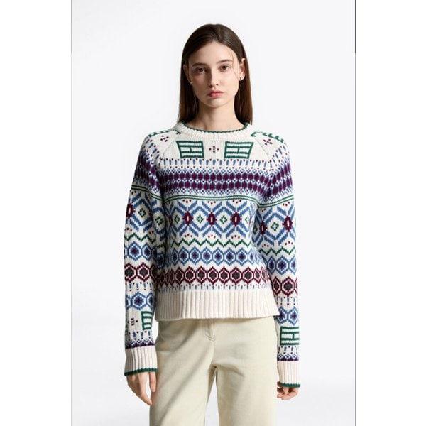 T22F9KTO093WT1 ウールオーバーフェアアイルセーター