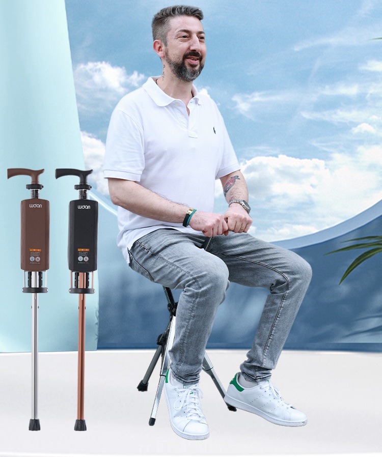 [ TikTok & INS で超人気話題 ] 椅子 杖腰掛け杖折りたたみ椅子伸縮多機能滑り止め補助高齢者杖付き椅子両用登山 座椅子