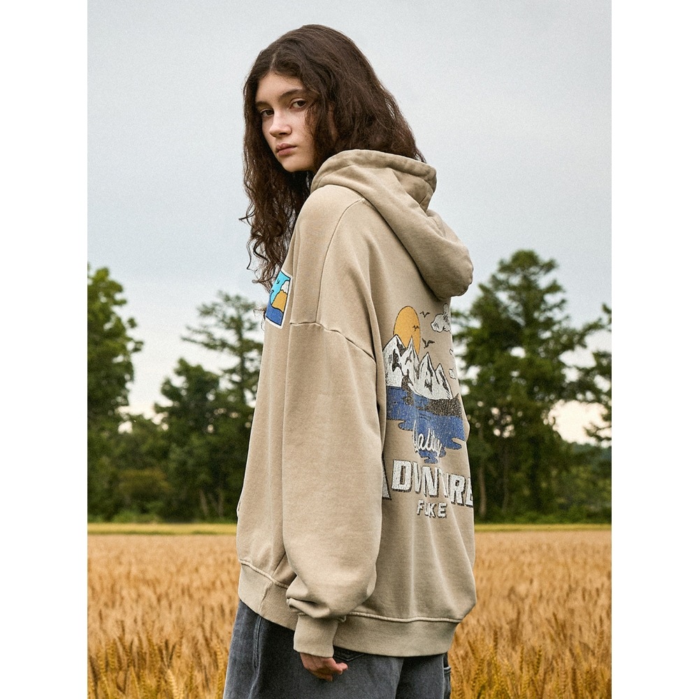 フルークフルークマウンテンアドベンチャークラックパーカー T シャツ FHT710 5COLOR W