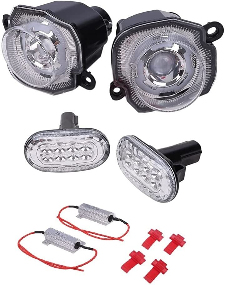 Avan Knight 新型 ジムニー サイドマーカー ウインカー 左右 セット ジムニーシエラ JB64W JB74W(フロントウインカー（クリア）+サイドウインカー（クリア）)