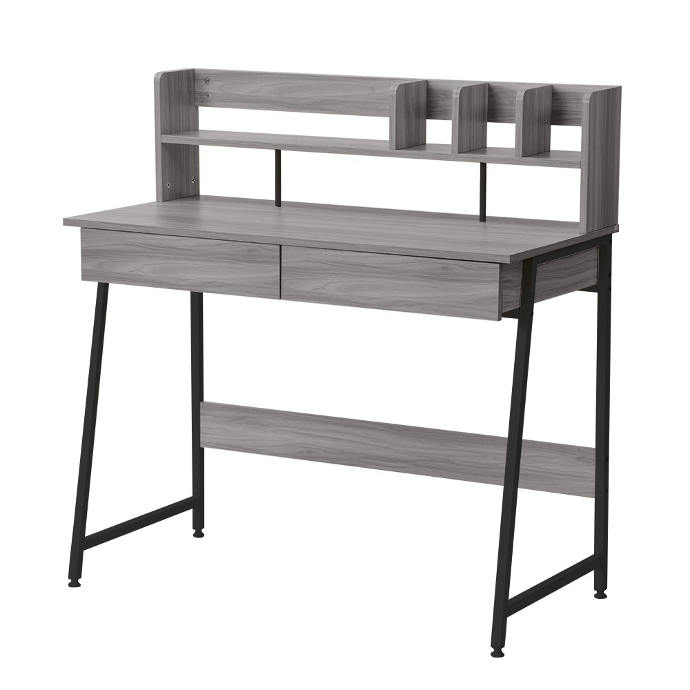 【本日限り激安SALE】【国内即発送】【人気商品】】【新色登場】 グレー パソコンデスク 引き出し付き　収納台　ミシン台 学習机 勉強机