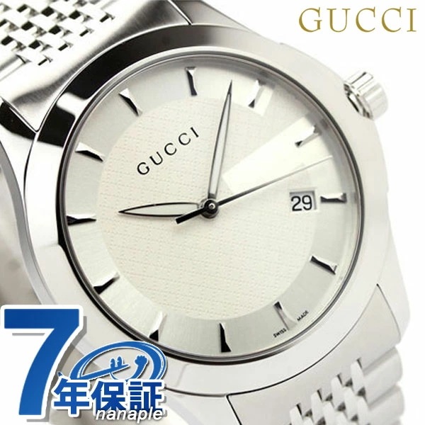 グッチ 時計 メンズ GUCCI 腕時計 Ｇタイムレス ホワイト YA126401