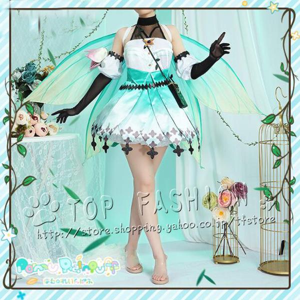 バーチャルYouTuber ぽむ れいんぱふPomu Rainpuff コスプレ衣装 仮装 舞台装 演出服 学園祭 文化祭 漫遊展 撮影用 （翼 ウィッグ別売り）985
