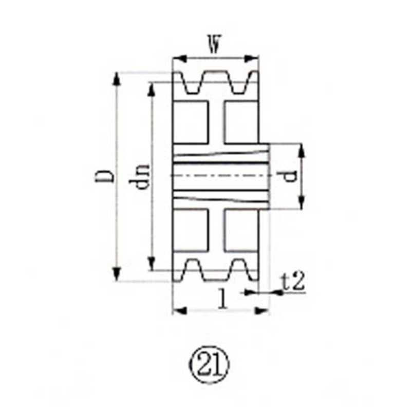 エバオン　ブッシングプーリー SPA 315mm 溝数3　SPA3153