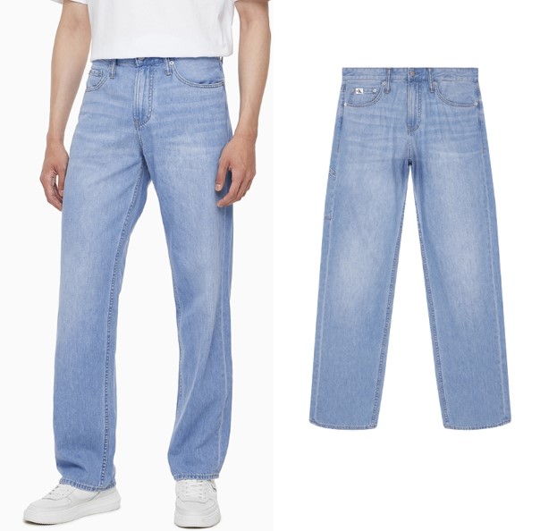 90s Straight Fit Linen Jeans( J325949-1AA)