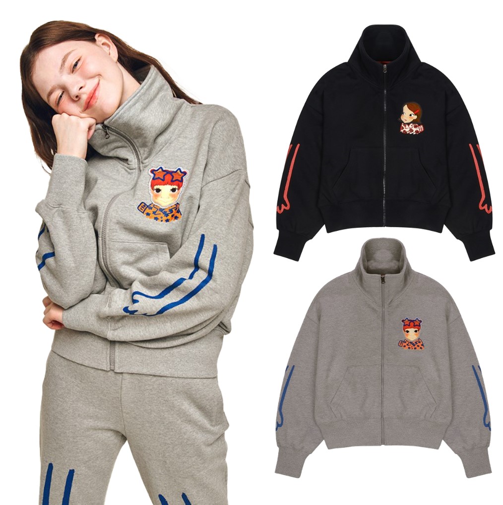 Drawing Crop Zip Up