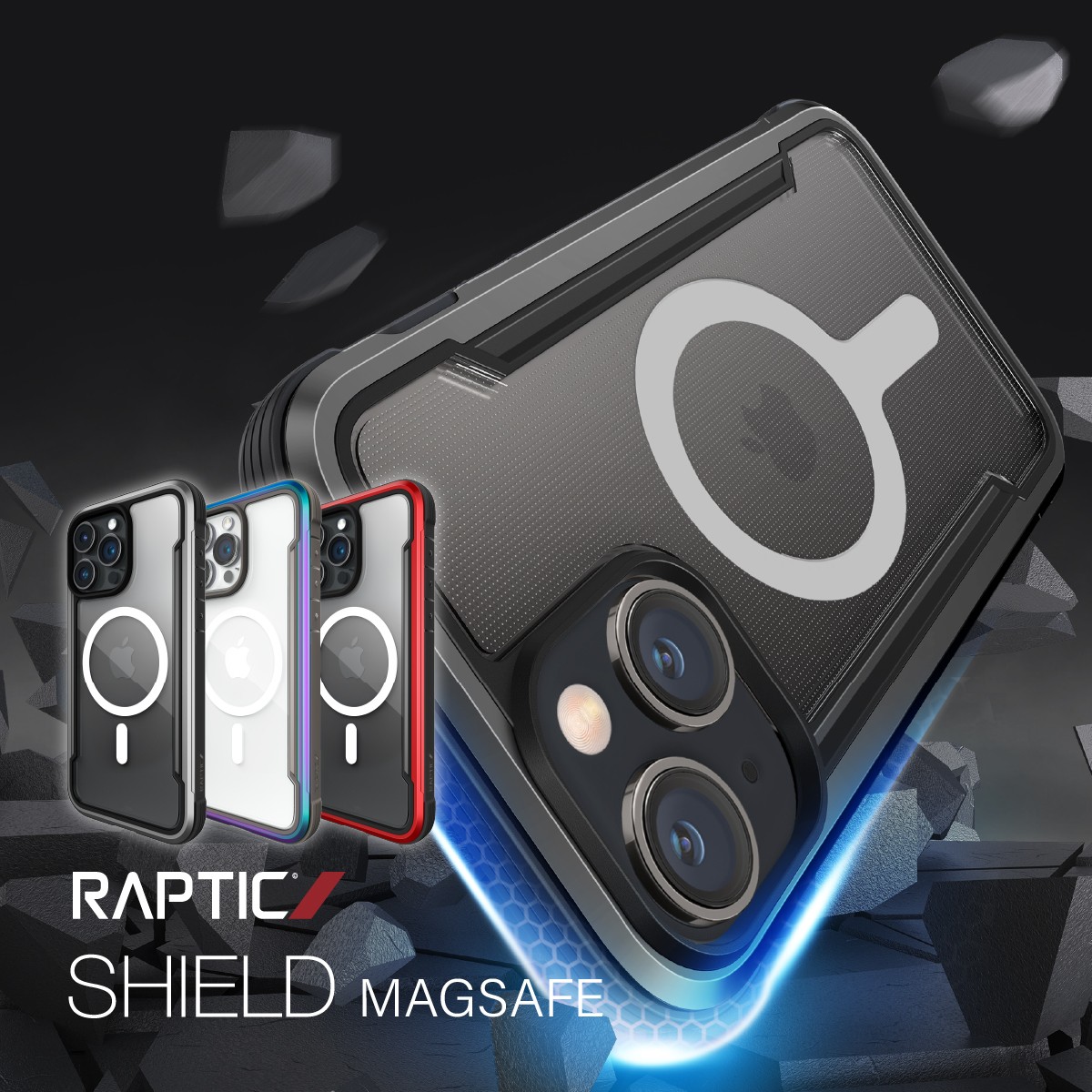 iPhone15Pro 対応 ケース Magsafe 対応 耐衝撃 米軍 MIL規格 クリア スマホケース 衝撃吸収 傷 保護 薄型 アルミ フレーム Shield MagSafe