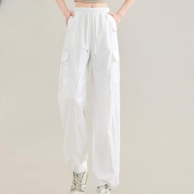 ボトムス パンツ ズボン ジョガーパンツ ロングパンツ ウエストゴム ポケット 可愛い かわいい 大人可愛い きれいめ シンプル 上品 おしゃれ カジュアル レトロ こなれ感 個性的 主役級 存在感