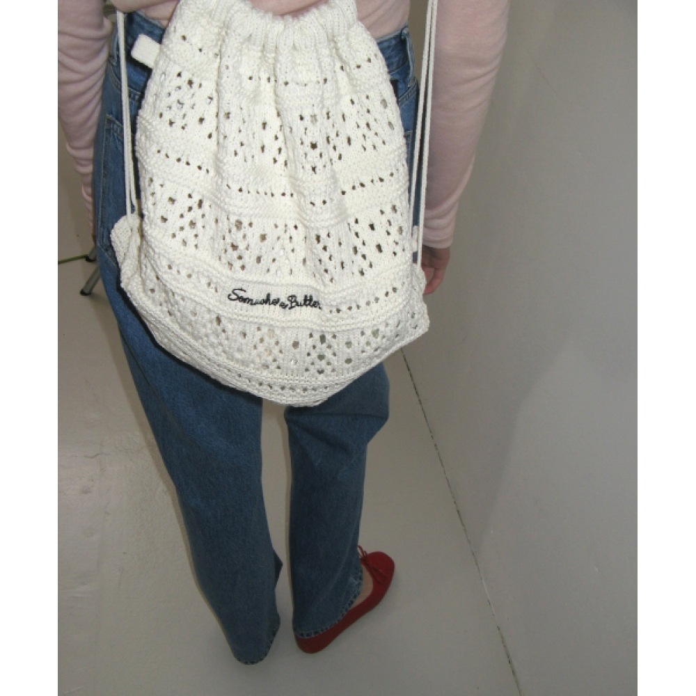 サムウェアバターヨーグルトニットストリングバッグ-4color