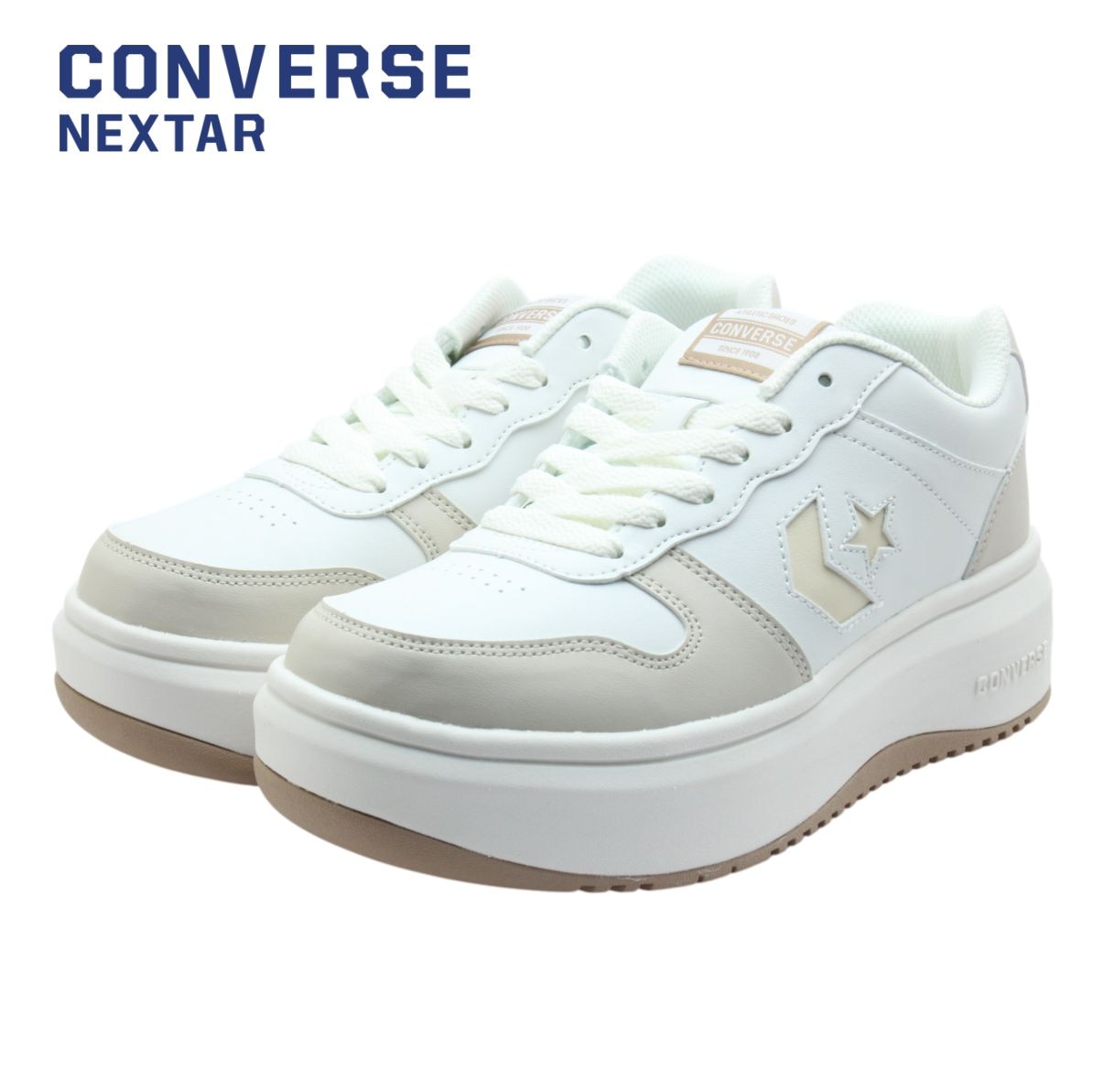 CONVERSE NEXTAR コンバース ネクスター NX361PS 361 ホワイトベージュ ホワイト 白 レディース スニーカー シューズ ローカット スポーツ 通学 靴