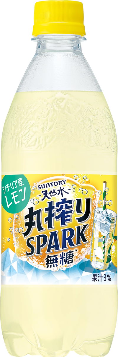 他サイト： サントリー天然水 丸搾り SPARK 無糖 レモン 果汁炭酸 フルスパ 500ml×24本の商品画像