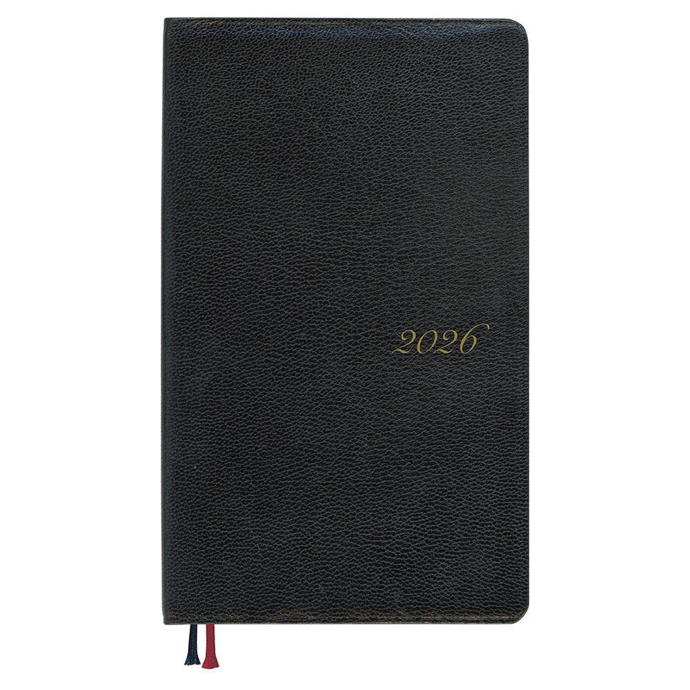 （まとめ買い）ダイゴー 手帳 2026年 アポイントプレミアム 1週間＋横罫 本革 手帳サイズ ブラック E8219 [x3]