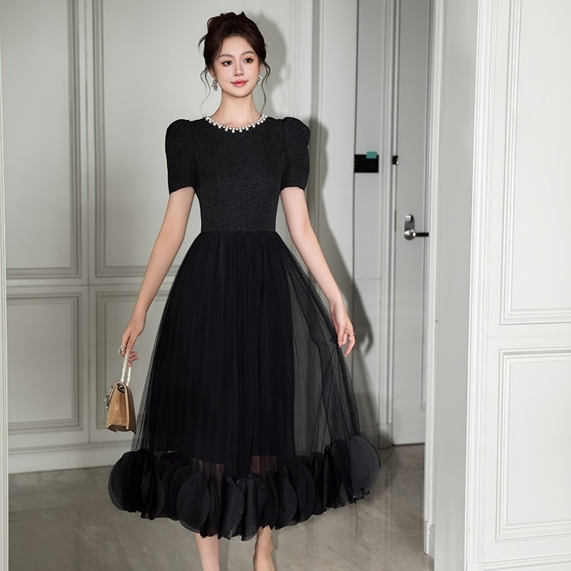 【JY.上品】パーティードレス 気質 着痩せロングワンピース レディース半袖 ドレスフォーマルキャバ 大人 同窓会 披露宴 卒業式 結婚式 演奏会 ウェディング お呼ばれドレス メガ割