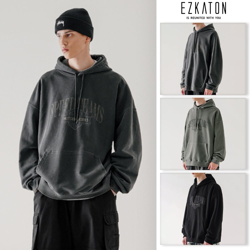 [EZKATON] Speed Pigment Hoodie