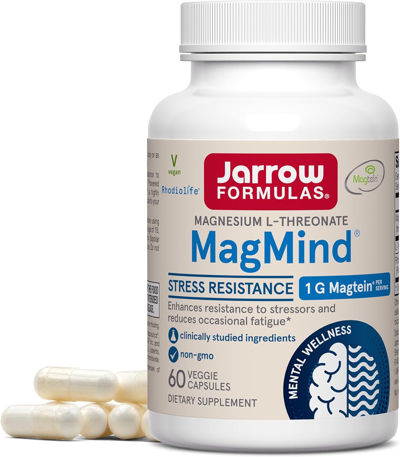 Jarrow ジャローMagMind Stress Resistance TBD Per Cap 60錠 ベジタリアンカプセル