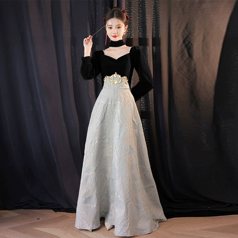 韓国ファッション新作高级感 ワンピース ロングワンピース タイトワンピース パーティードレス セクシーなドレス制服 二次会 パーティードレス 結婚式 お呼ばれ ロングドレス