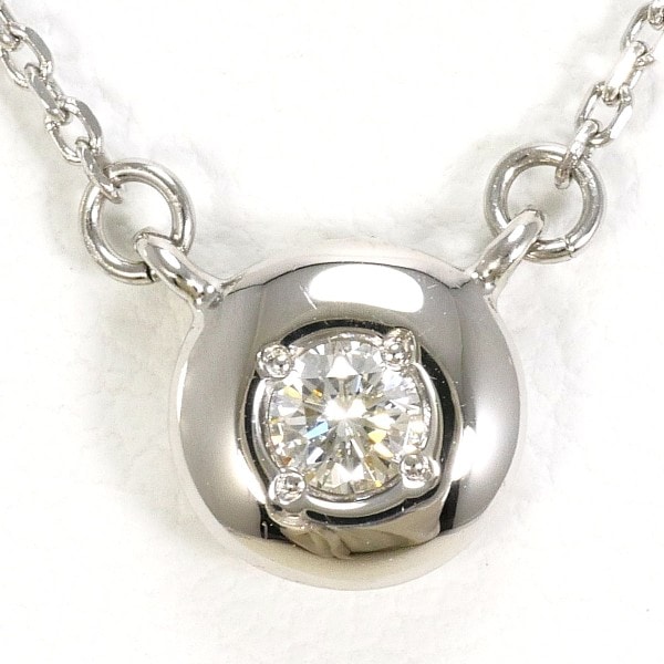 PT900 プラチナ PT850 ネックレス ダイヤ 0.08 【中古】