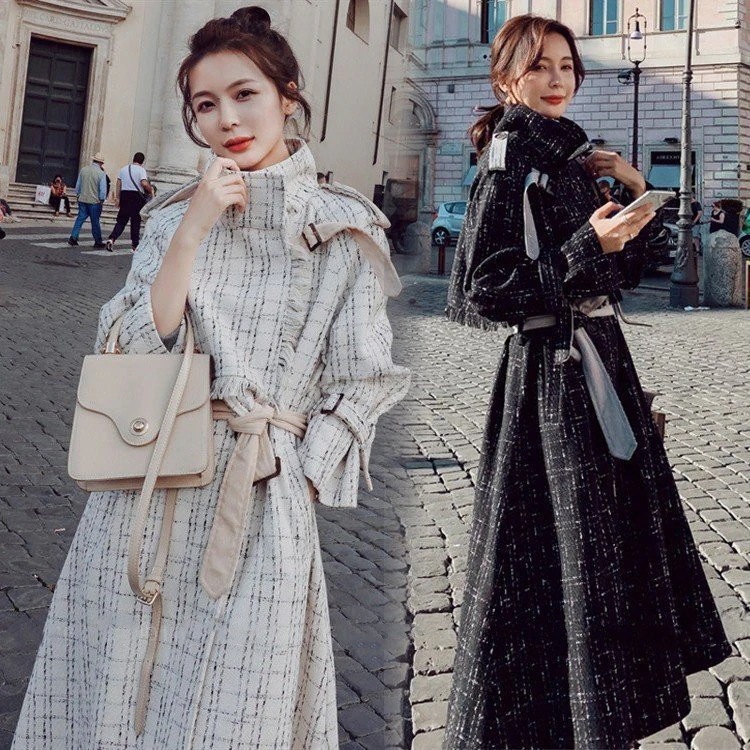 ラシャコート レディース ダブルブレスト ラシャジャケット チェック柄 ロング丈コート 秋冬 カジュ 6,994円