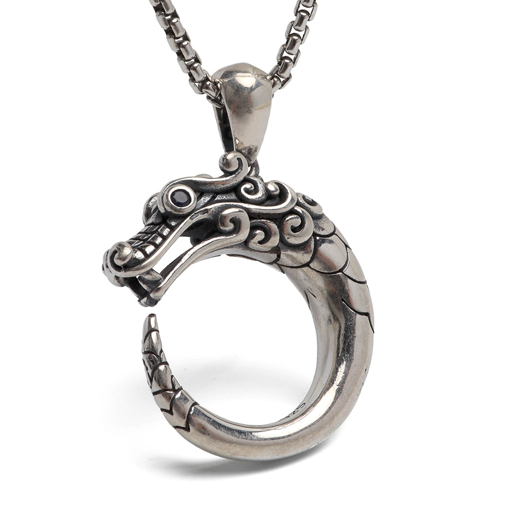 シルバー925 ドラゴンネックレス [ns247-cs062-2mm-50cm]