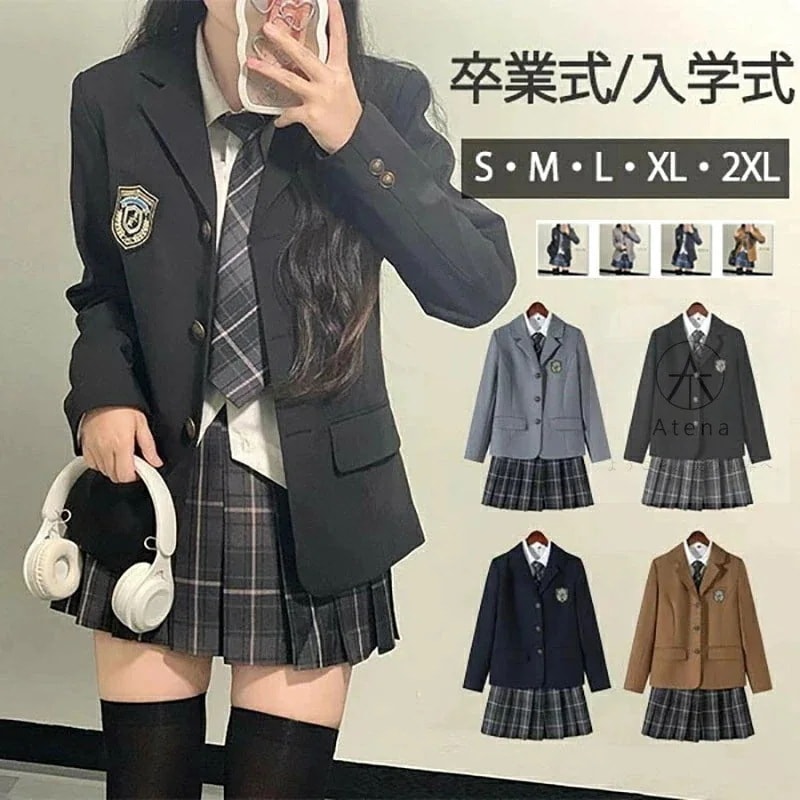 卒業式スーツ 女の子 160cm 入学式 子供服 5点セット ゆったりサイズ フォーマルスーツ 中学生 高校生 制服 学生服 チェック 通学 女児 ジュニアスーツ 子供スーツ 小学生 卒