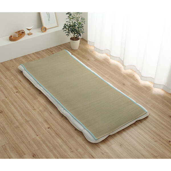 1122920040901 寝具 シーツ 敷きパッド 国産 日本製 さらさら 吸汗 調湿 消臭 お手入れ簡単 ブルー セミダブル 約110×200cm メーカー直送