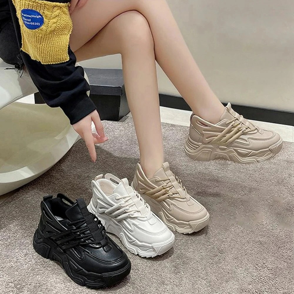 ダッドスニーカー 厚底 レディース 韓国 疲れないスニーカー お洒落スポーツ靴 ローカットシューズ