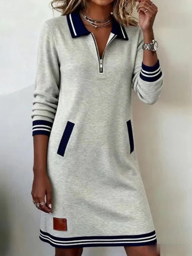Cross-Border European and American 2025 New Autum Women s Clothing Amazon Fashion Lapel Zipper Long